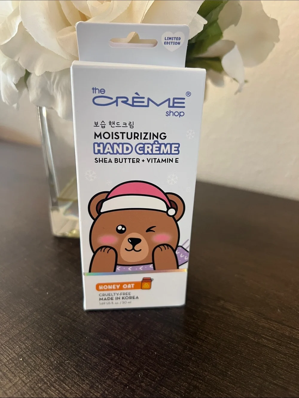 The Crème Shop Moisturizing Hand Crème - Honey Oat (Pink & Brown)